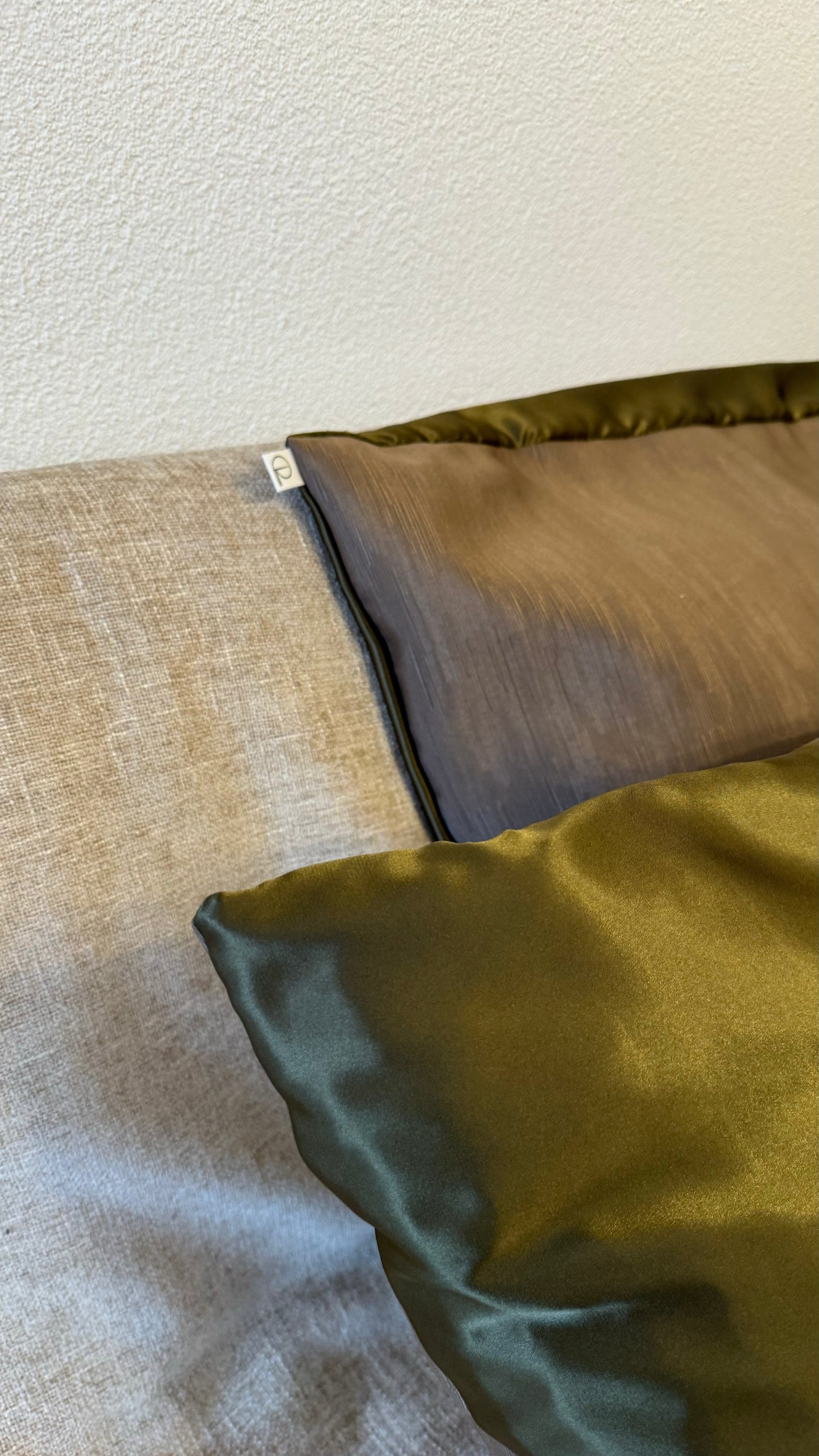 Federa in satin verdone